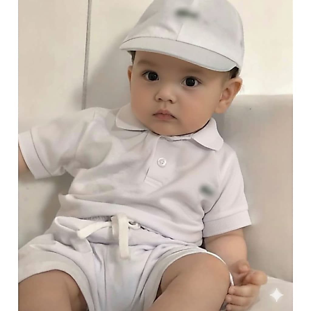 Conjunto Casual Bebê Polo + Short - Roupa Estilosa Bebe Natal/Reveillon