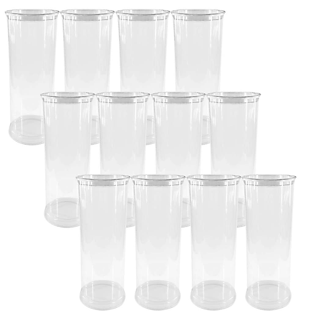 Caixa 12 Tubo Lata Pet 6 X 16 Tampa CRISTAL Lembrancinha