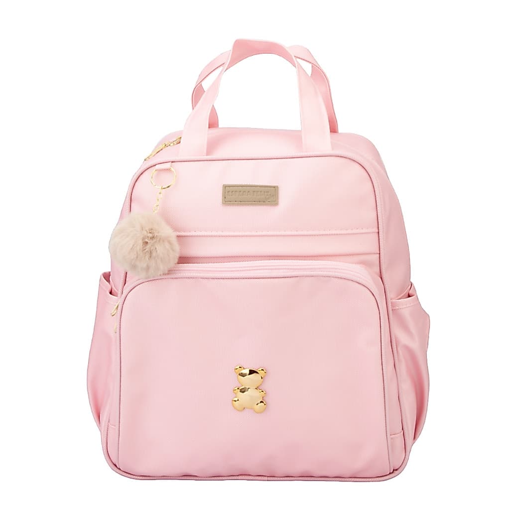 Mochila Rosa Maternidade Escola Creche Luxo Novidade Tendencia
