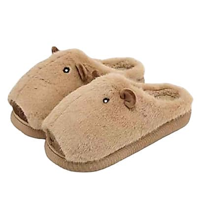 Sapato/Chinelo pantufa CAPIVARA com pelo inverno adulto/PU25-66