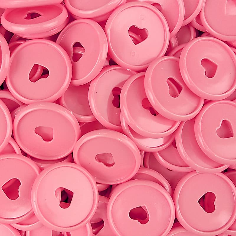 Discos Decor. Tamanho G 31mm Coração Rosa Colorful Com 12 Unidades Pop Disc