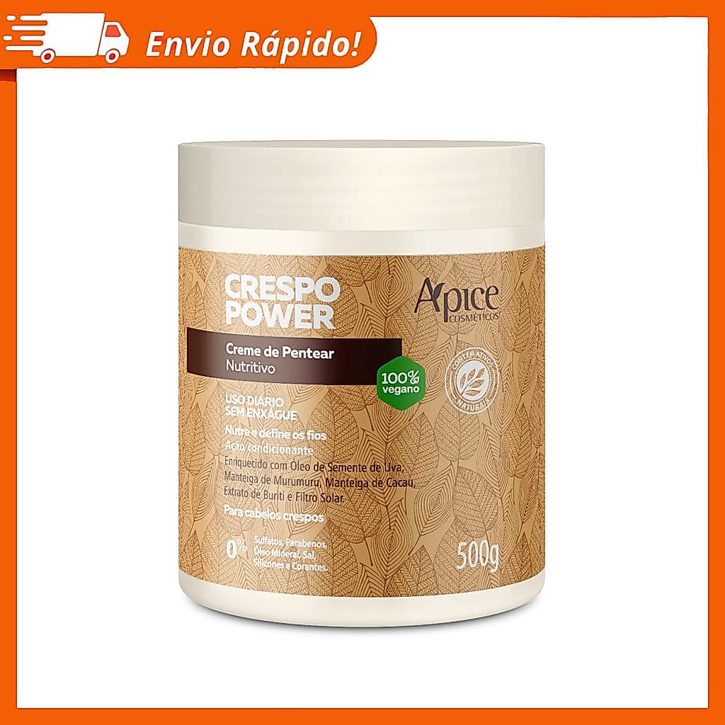 Apse Creme de Pentear Nutritivo Crespo Power - 500g - Ação Condicionante - Apice