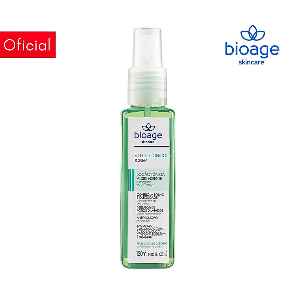 Bioage Loção Tônica Facial Adstringente Controla Brilho e Oleosidade - Bio-Oil Control Tôner 120ml
