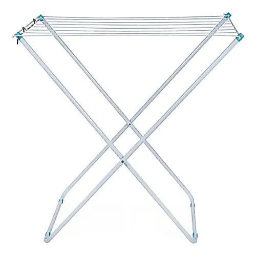 Varal Chão Reforçado Compacto Retrátil Dobrável Slim Mor Cor Branco