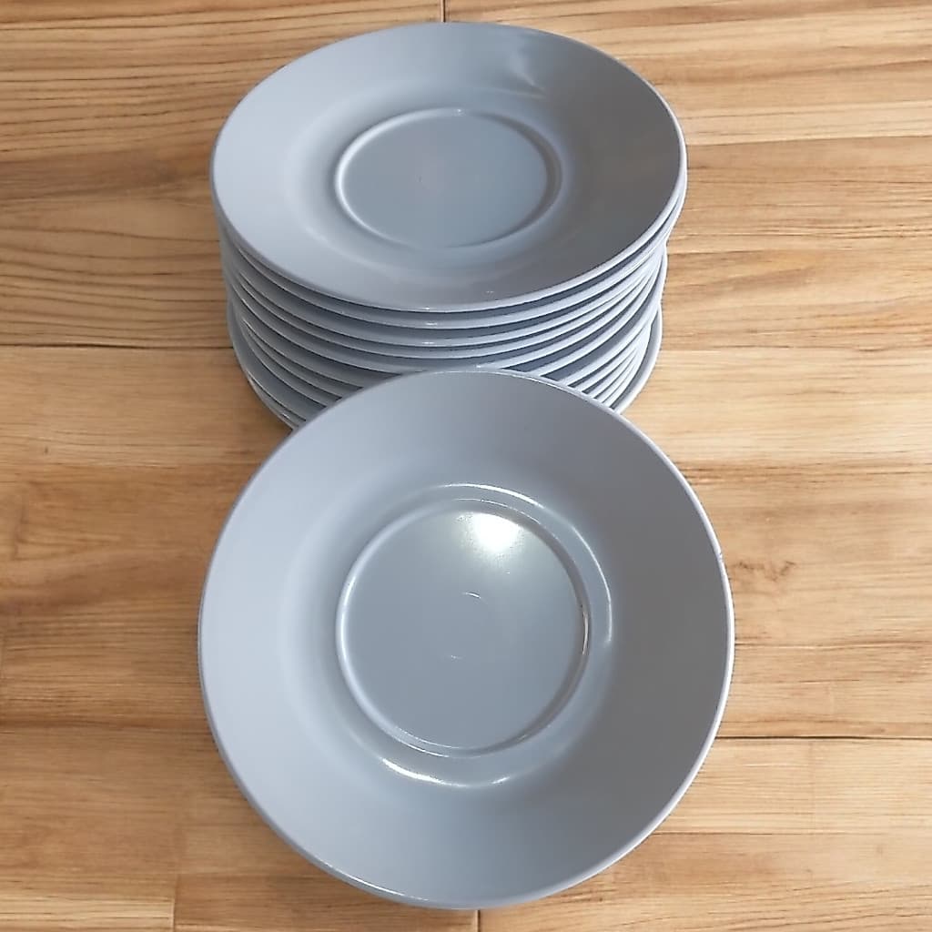 Conjunto 5 Pires Acrílico Branco para Café Utensílios Cozinha Duráveis