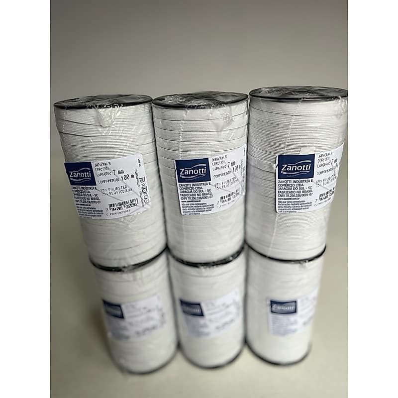 Elastico Jaragua 8 Cru 7mm rolo com 100 metros para biquínis moda fitness modinha tiktok