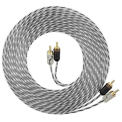 Cabo Rca Som Automotivo Injetado 5 Metros Svart Anti Ruido Stereo Modulo Som Automotivo