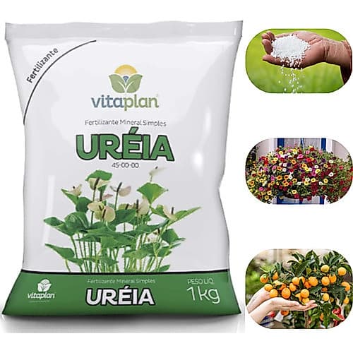 Fertilizante Adubo Mineral Ureia 45-00-00 Vitaplan 1kg Npk Suas Plantas Bem Nutridas e Saudaveis