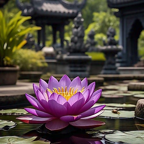 10 Sementes de Flor de Lótus Púrpura Real (Nelumbo imperialis) Com Manual de Plantio II