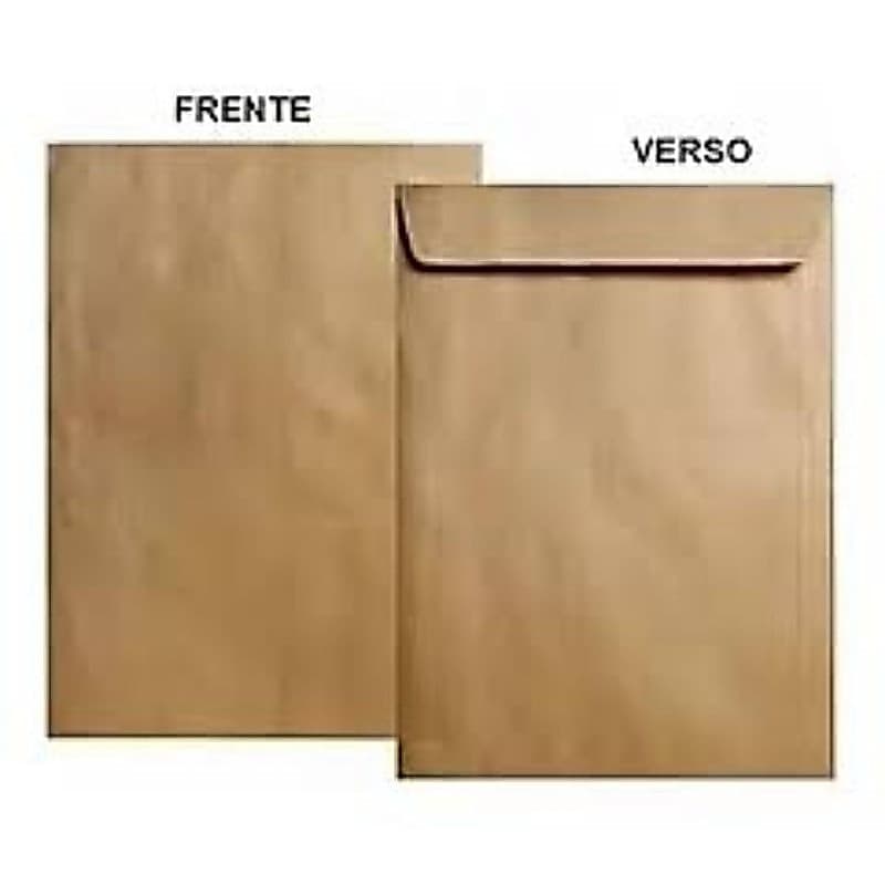 PACOTE C/ 100 ENVELOPES PARDO 17,5X25cm