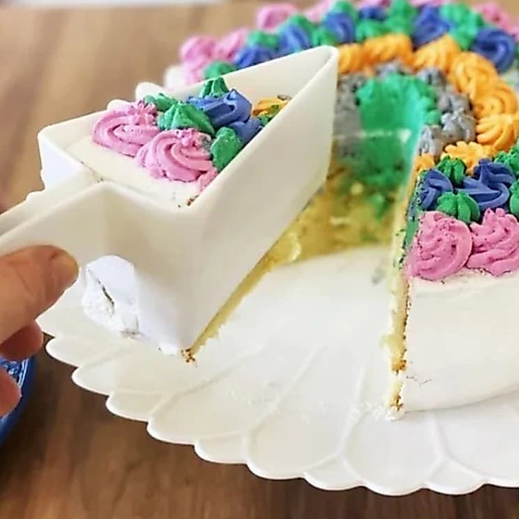 Pegador e Fatiador de Bolos e Tortas Cortador de Fatias de Plastico