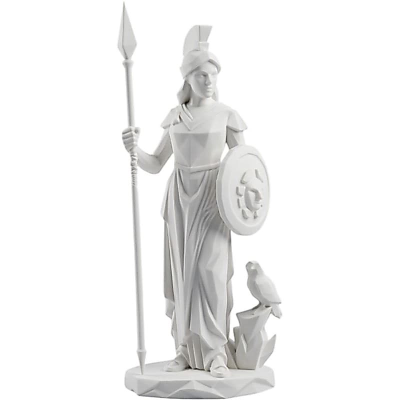 Estátua Atena Deusa da Sabedoria e Guerra Miniatura 3D Premium Colecionável