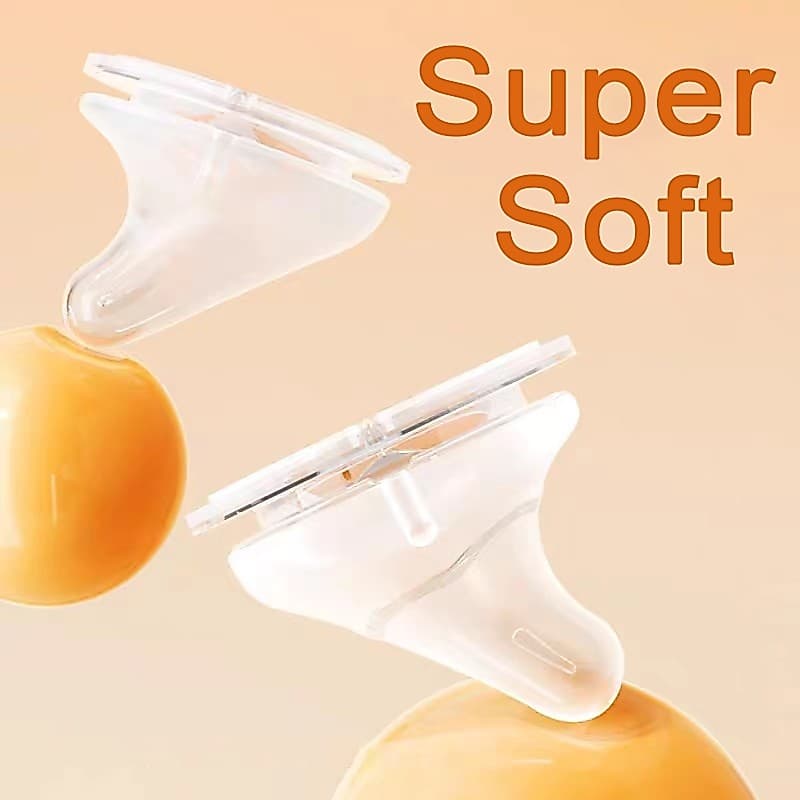 Chupeta De Bebê Macia , Sensação De Mama , Silicone Líquido De Qualidade Alimentar , Pescoço Largo , Garrafa De 5cm , Ac