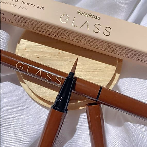 Caneta delineadora Glass – MARROM E PRETO - Dark Brown, Light Brown e Black - Ruby Rose