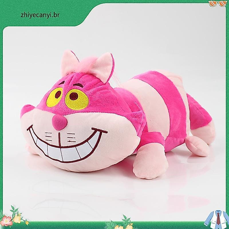 40cm Anime Disney Alice No País Das Maravilhas Cheshire Gato Kawaii Brinquedos De Pelúcia Pingente Boneca Macio Recheado