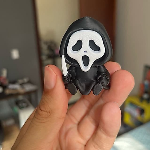 Miniatura Ghostface (Scream) 3D - Decoração Halloween Geek Colecionável (TAMANHO P)