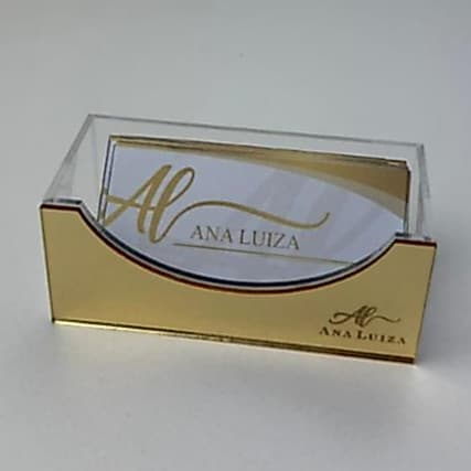 PORTA CARTÃO ORGANIZADOR ACRÍLICO PERSONALIZADO – 10 x 4,5 x 4 cm