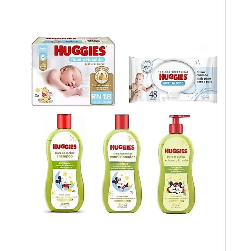 Kit Huggies De Higiene Chá De Camomila Livre De Lágrimas