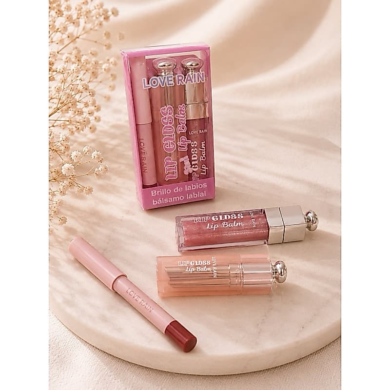Kit boca Lip gloss balm lápis de contorno boca lábial