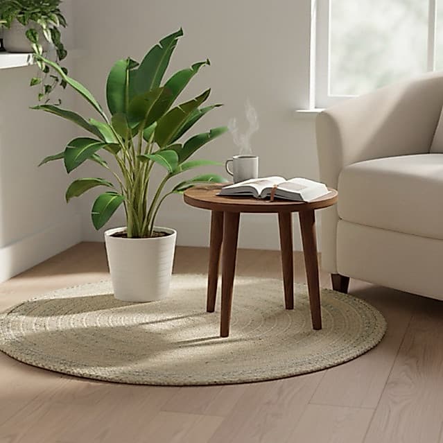 Tapete Palha Redondo 1mt Liso  Decoração Elegante Artesanato Coisas Diferentes Para Casa Natal