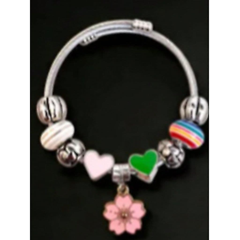 Kit 2 Pulseira infantil menina criança delicada com berloques e pingente