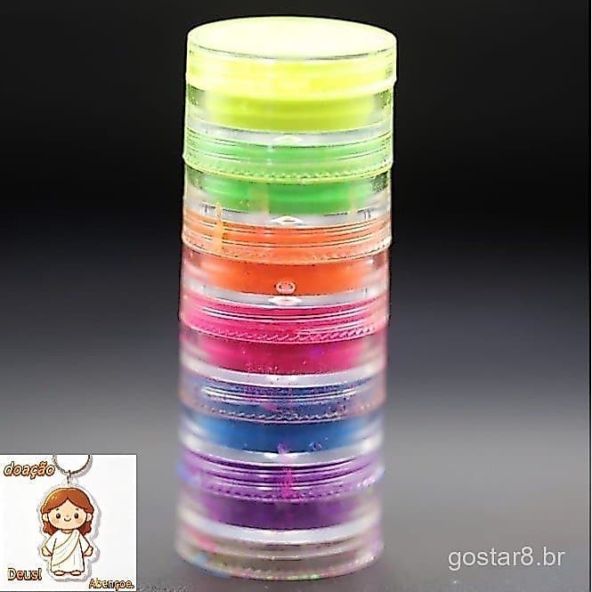 Torre Pó Neon para Decoração de Unha Nails Promoção