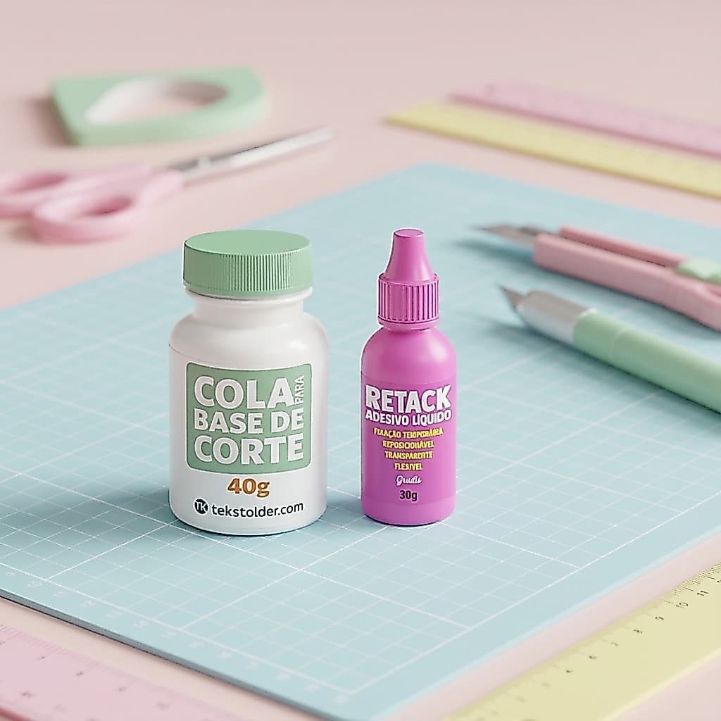 Tekstolder Kit de Colas De Reposição Para Base de Corte – 1 Suave e 1 Média/ Alta Aderência