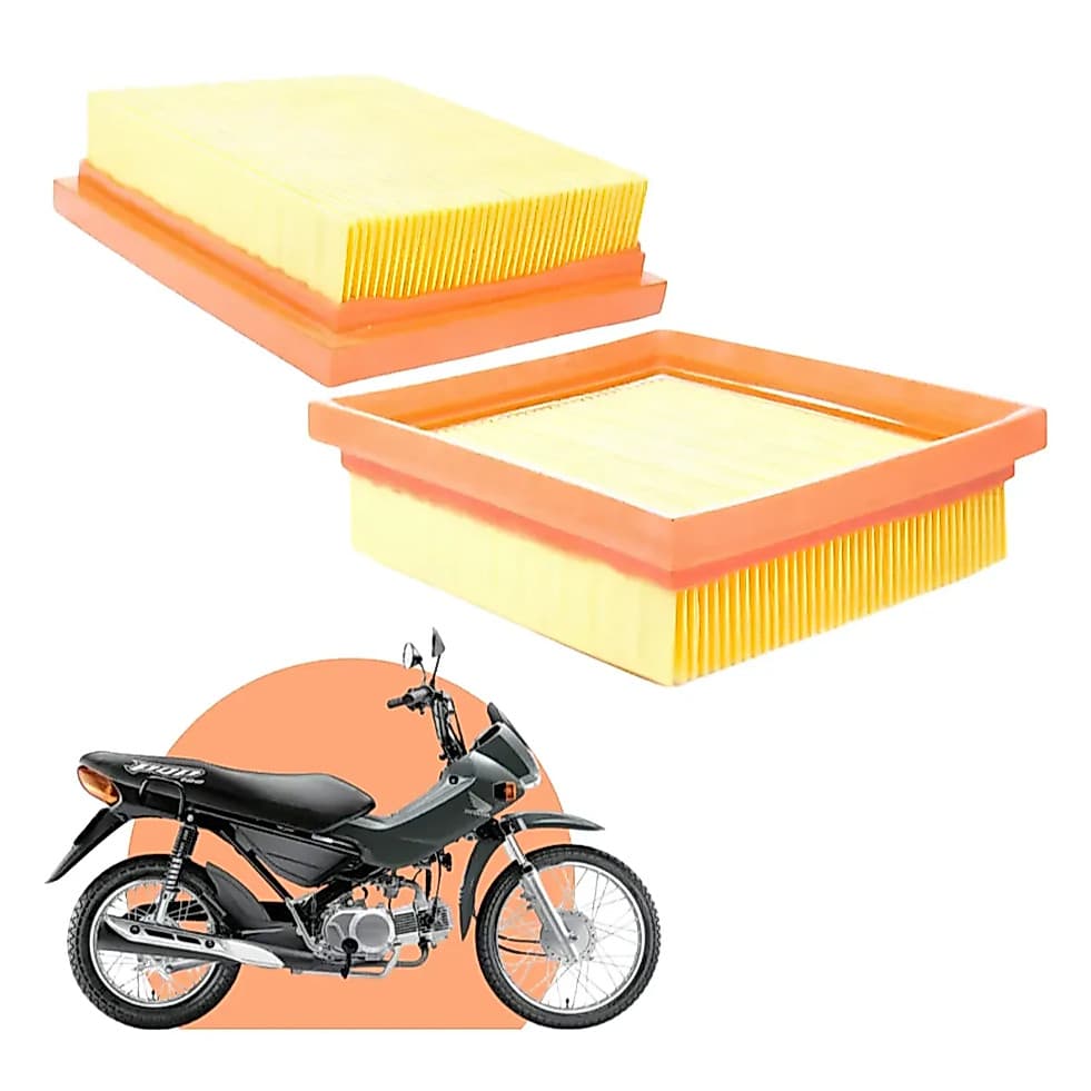 Filtro De Ar Honda Pop 100 2007 A 2015 Pop 110i Vedamotors Alta retenção de Poeira Kit Manutenção Pop Honda