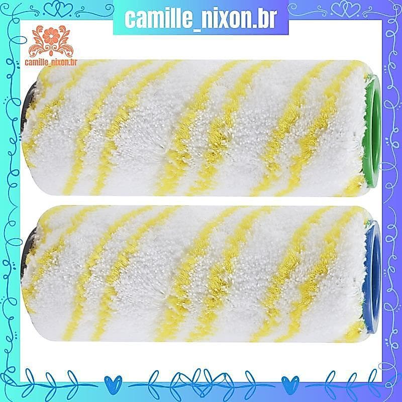 [camille_nixon.br] Conjunto De 4 Peças De Rolos Para De Substituição De Limpador De Piso Elétrico FC5 FC7 FC3 FC3D