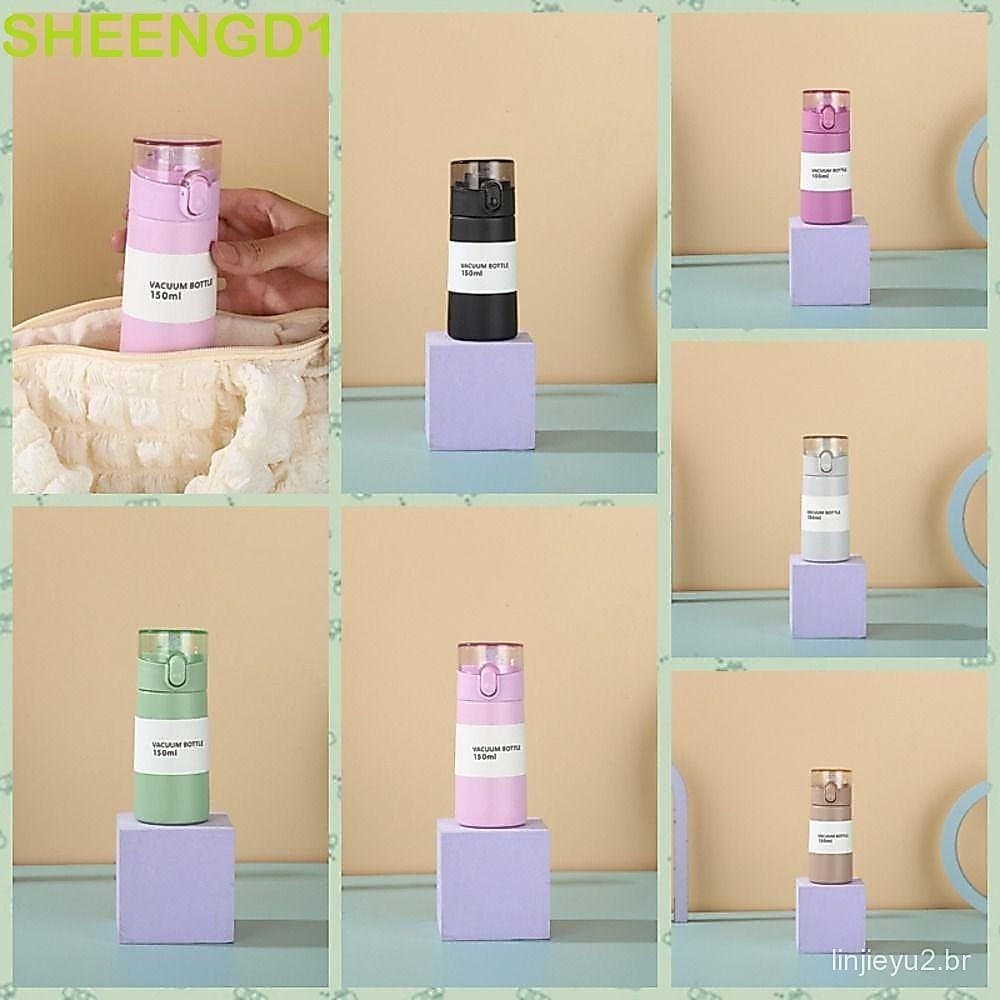 Copo Isolado De Bolso SHEENGD1 , Mini Térmico De Abertura De Um Botão 150/250ml , Caneca Térmica De Aço Inoxidável