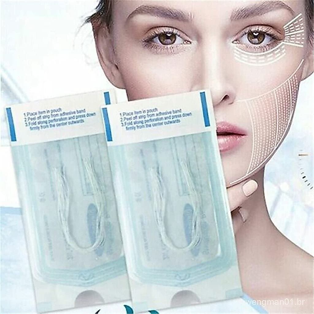 Fio de Proteína Instantâneo para o Rosto, Fio de Colágeno Absorvível para Lifting Facial, Fio de Proteína Solúvel para L