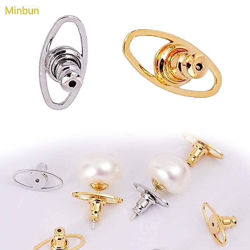 Minbun 4 Peças Brincos Metal Para Orelhas Caídas, Rolhas Discretas