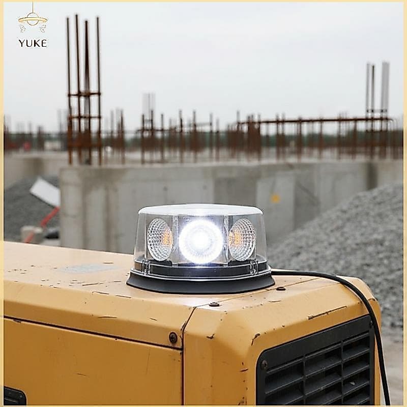 YUKE Âmbar Branco LED Luz De Advertência Estroboscópica 1PC Base Magnética À Prova D'água De Alto Brilho Para Veículo De