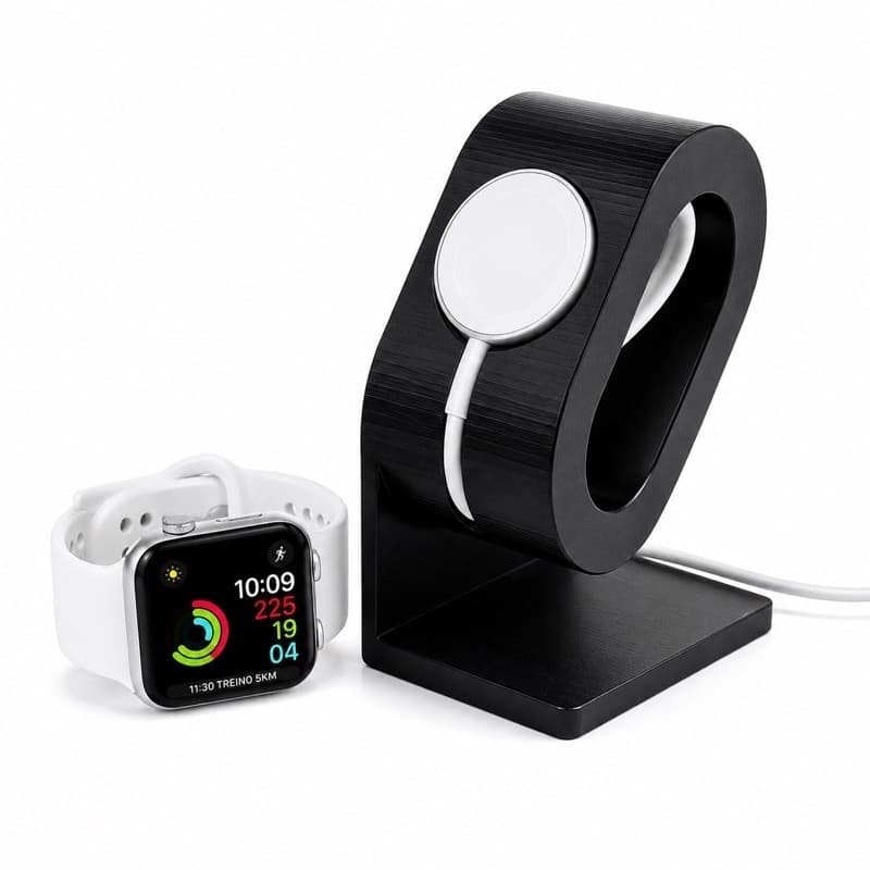 Suporte Apple Watch Base de Carregamento Mesa Premium Em PLA Dock Design 3d Series 1, 2, 3, 4, 5, 6, 7, 8, 9, Ultra e SE