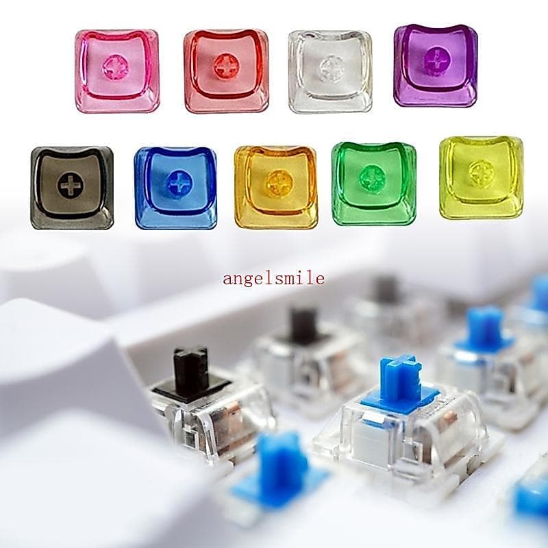 Conjunto Substituição Keycap PC X Haste Projetando 10 Pcs Cor Translúcida