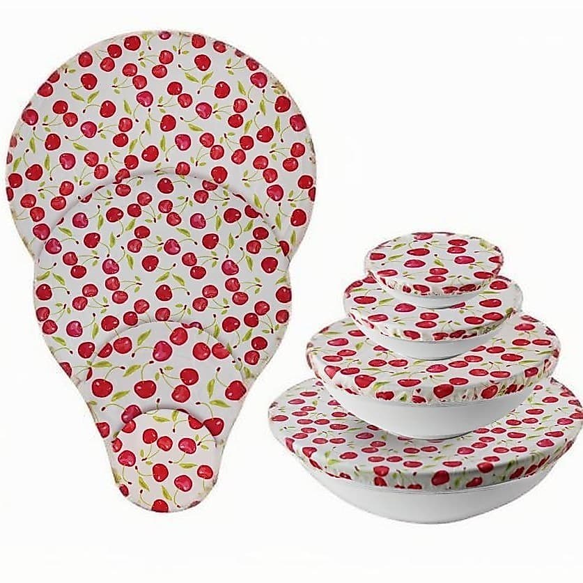 Conjunto de 4 peças de recipientes para armazenamento de alimentos em cera de abelha, laváveis e reutilizáveis, com tamp