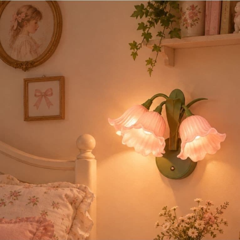 luminária delicada de flor, luminária vintage delicada