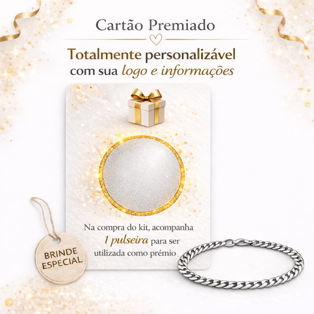 Cartão Raspável Personalizado + Kit Xuxinha Cabelo Incluso
