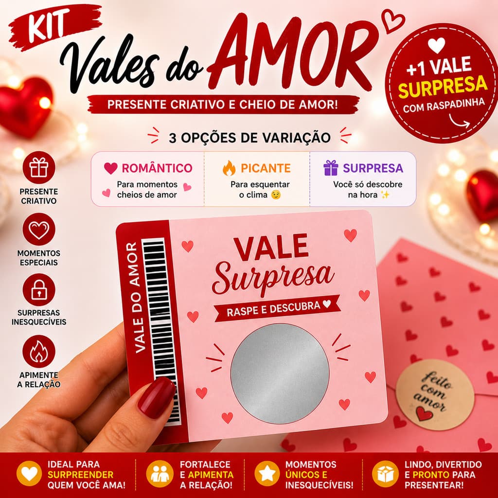 Cartões Vales do Amor + Raspadinha Presente Criativo Casal Romântico Ousado Picantes Casal Namorados