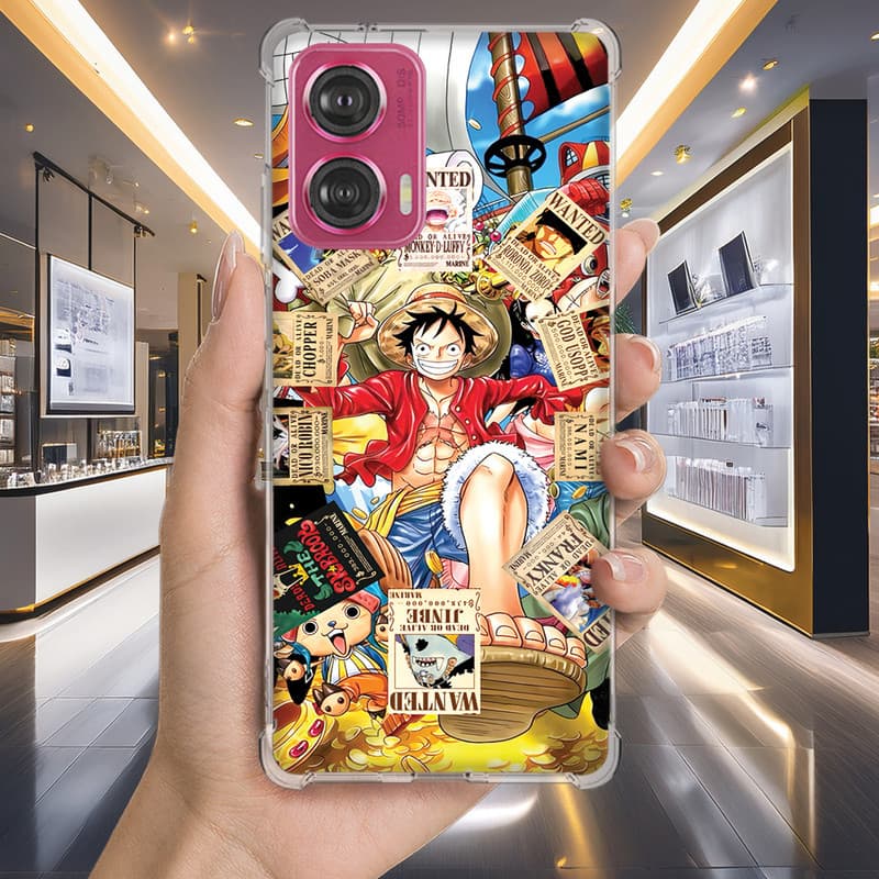 Capa Capinha MOTO G30 G20 G10 G15 G14 G13 G9 POWER PLUS PLAY G8 Anti-impacto Personalizada anime ONE PIECE nome (3426)