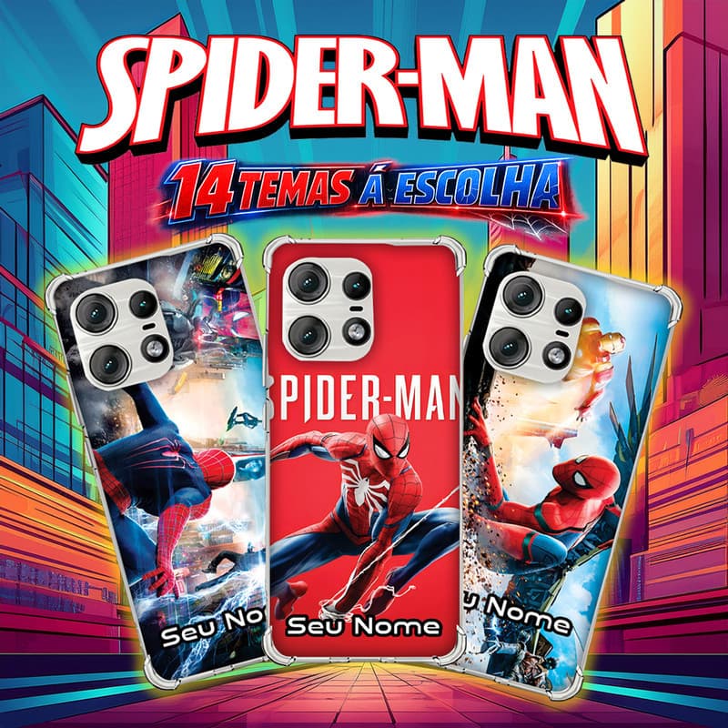 Capa Capinha MOTO G7 PLAY G6 PLUS E32 E22 E20 E13 E7 POWER E6S E6 Anti-impacto Personalizada tema geek HOMEM ARANHA