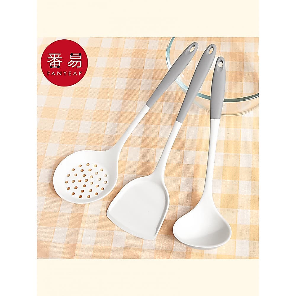 Espátula/Silicone B1pq501-Cozinha doméstica Espátula de cozinha Colher de sopa Coador Espátula não machuca a panqueca du