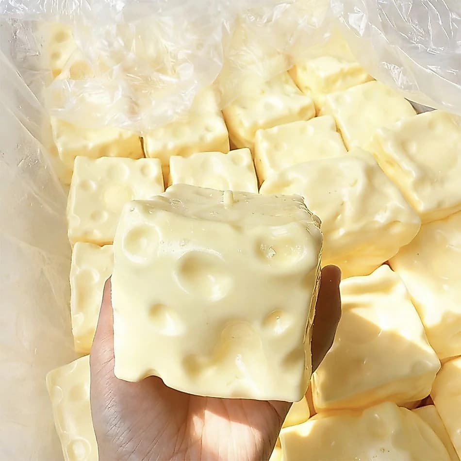 Brinquedo Para Apertar Manteiga Alívio Do Estresse Em Forma De Queijo | Bola De Moldável E De Recuperação Lenta De