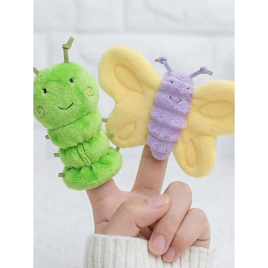 Borboleta dedo boneca jardim de infância pai-filho educação precoce desempenho interativo inseto conjunto mão boneca de