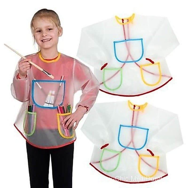 Kids Painting Avental Craft Baking Camisa De Pintura À Prova D'água