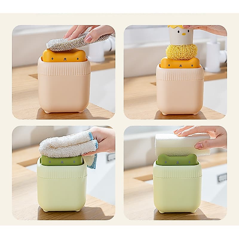 [Estoque pronto] Xinzao Kitten Prensa líquida para lavar louça Dispensador de sabão para cozinha Mudança de pia Desinfet