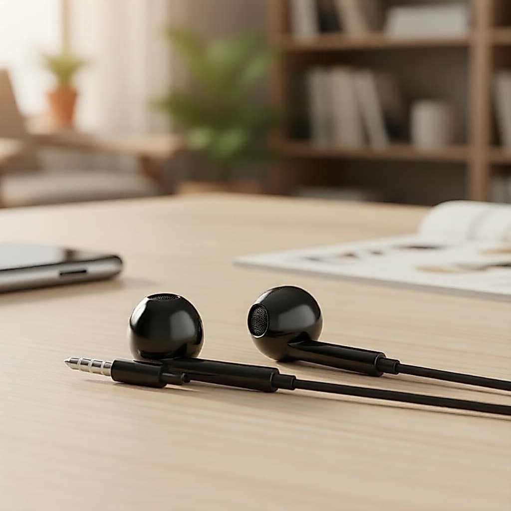 ESSAGER S320 Fones de Ouvido com Fio Hi-Fi Graves, Microfone - Fones de Ouvido Estéreo Intra-Auriculares para Música e