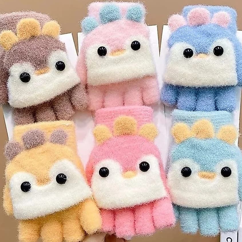 Luva Infantil Bichinho Inverno – Prática, Quentinha e Com Tampa Dobrável