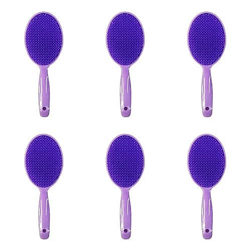 Kit 6 Unidades Rio Comerce Escova Raquete Oval Sortida