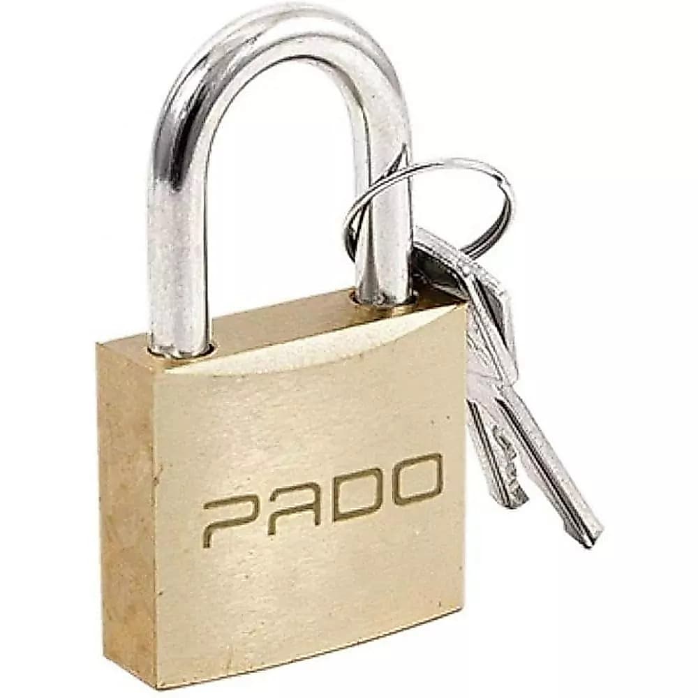 Cadeado Pado em Latão C/2 Chaves Segredos Diferentes 20 25 30 35 40 45 50 60 mm